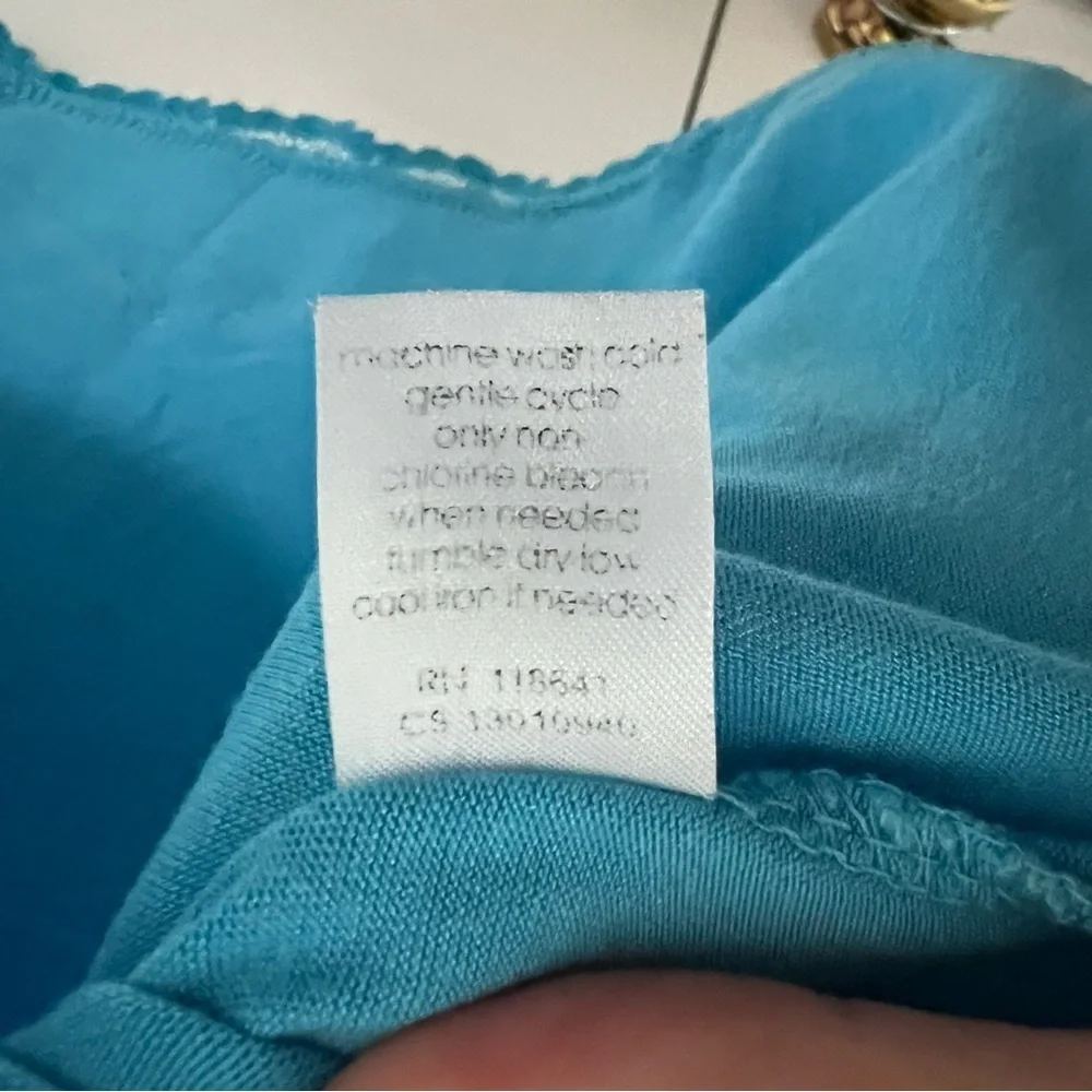 Lane Bryant Lace Trim Cami Tank Top Turquoise Blue size 14/16